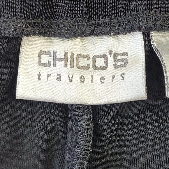 Chico’s Travelers Woman’s black pants size 1 short - Picture 8 of 10
